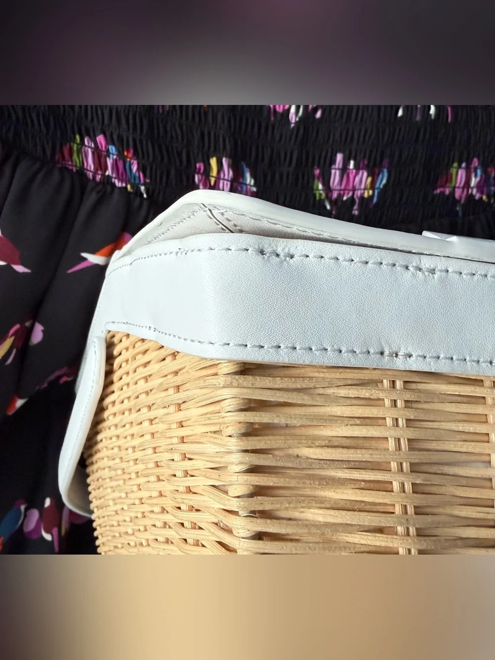Kate Spade Picnic In The Park Wicker Basket Bag